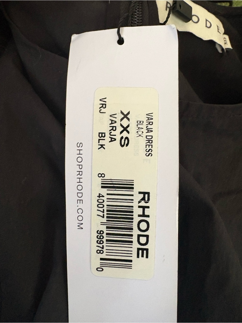 🖤 NWT RHODE Varja Dress | Black | Size XXS | Statement Puff Sleeve Mini - Picture 3 of 5